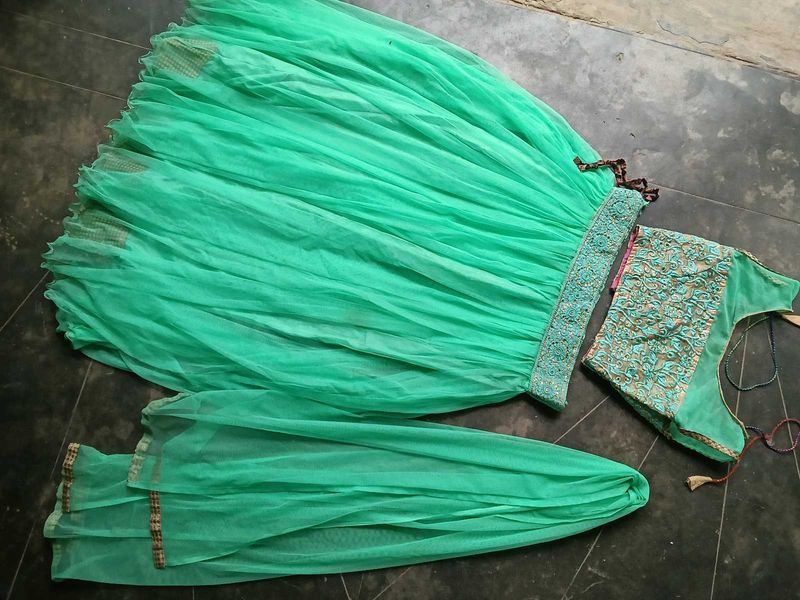 Stunning Green Lehenga Choli Set