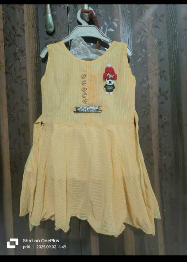 Cute Yellow Baby Girl's Dress