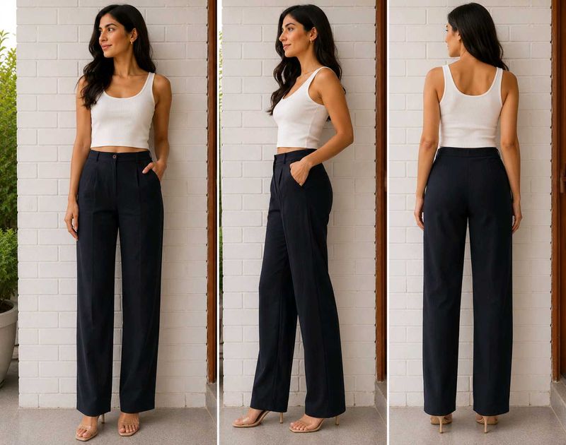 Warm Chic High-Waisted Wide-Leg Pants
