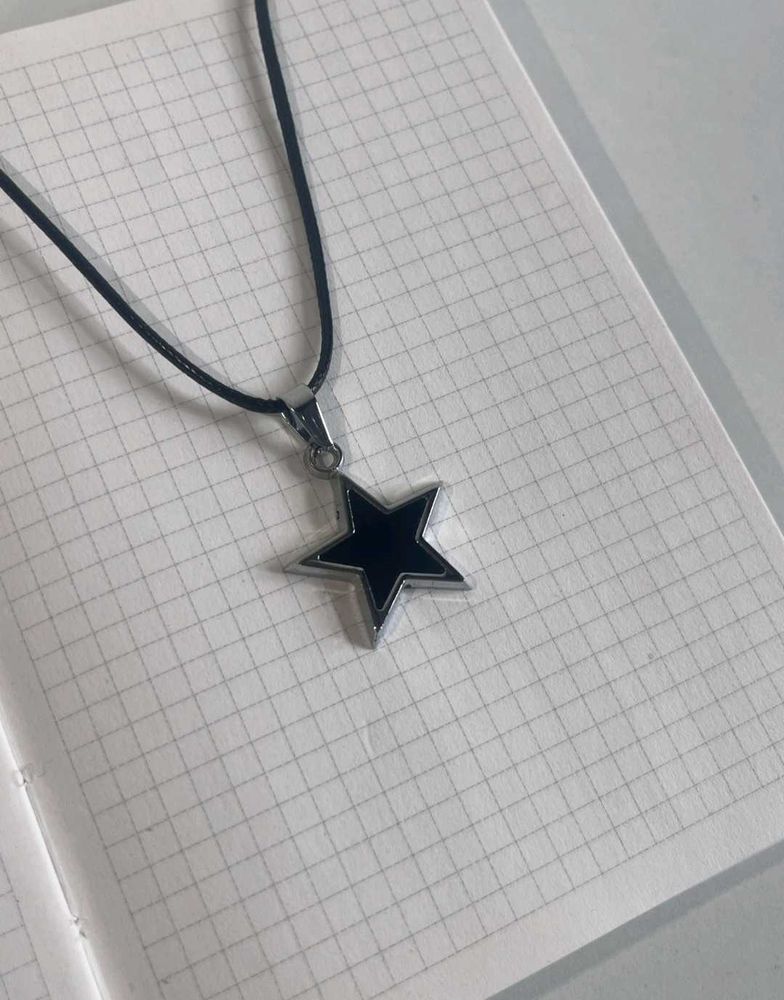 Black Star Pendant Necklace