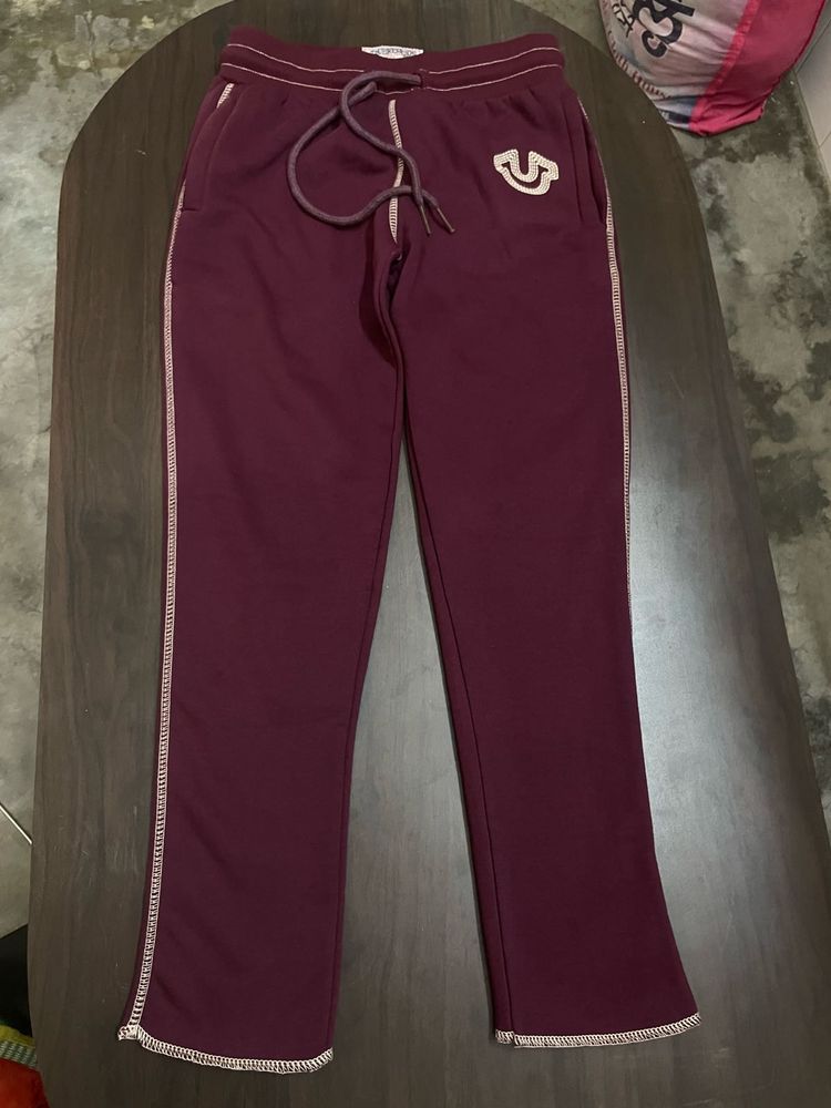 True Religion Burgundy Sweatpants