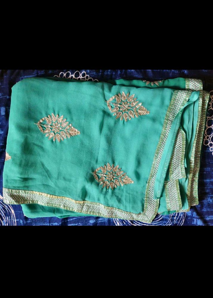 Elegant Sea Green Saree