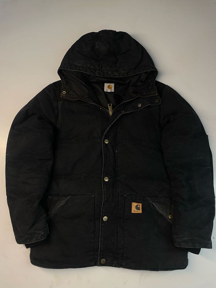 Carhartt Black Hooded Work Jacket