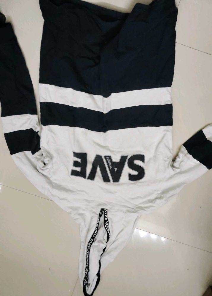 Striped SAVE Hoodie