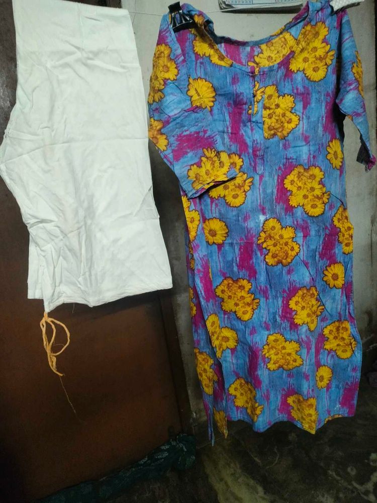 Floral Print Kurta with Pants Set