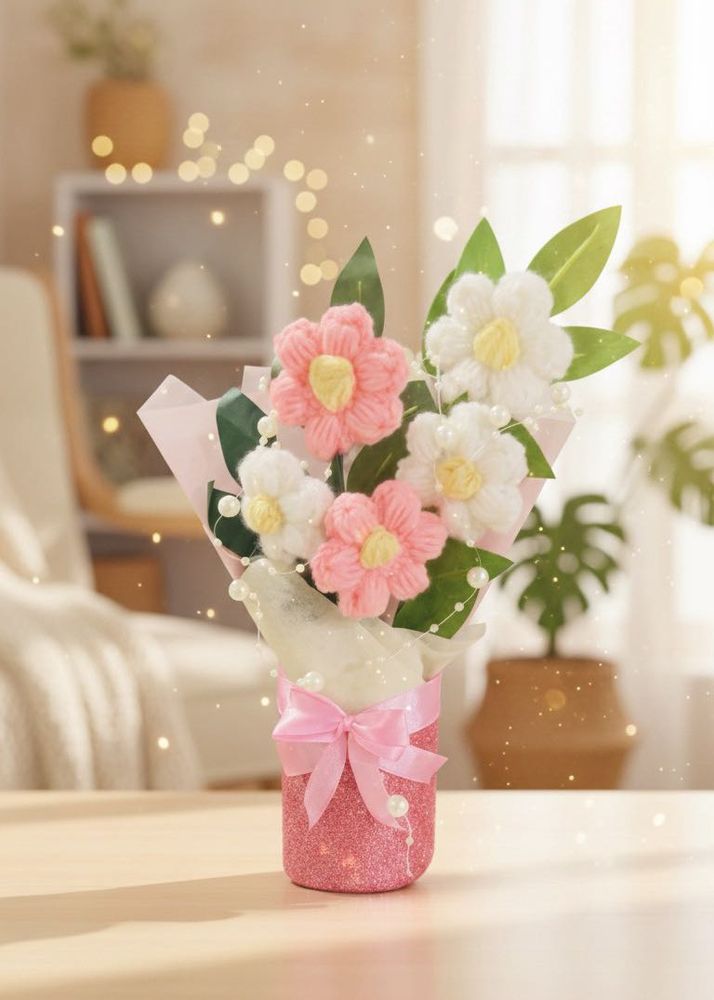 Handmade Crochet Flower Bouquet