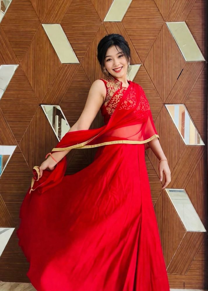 Stunning Red Lehenga Choli Set