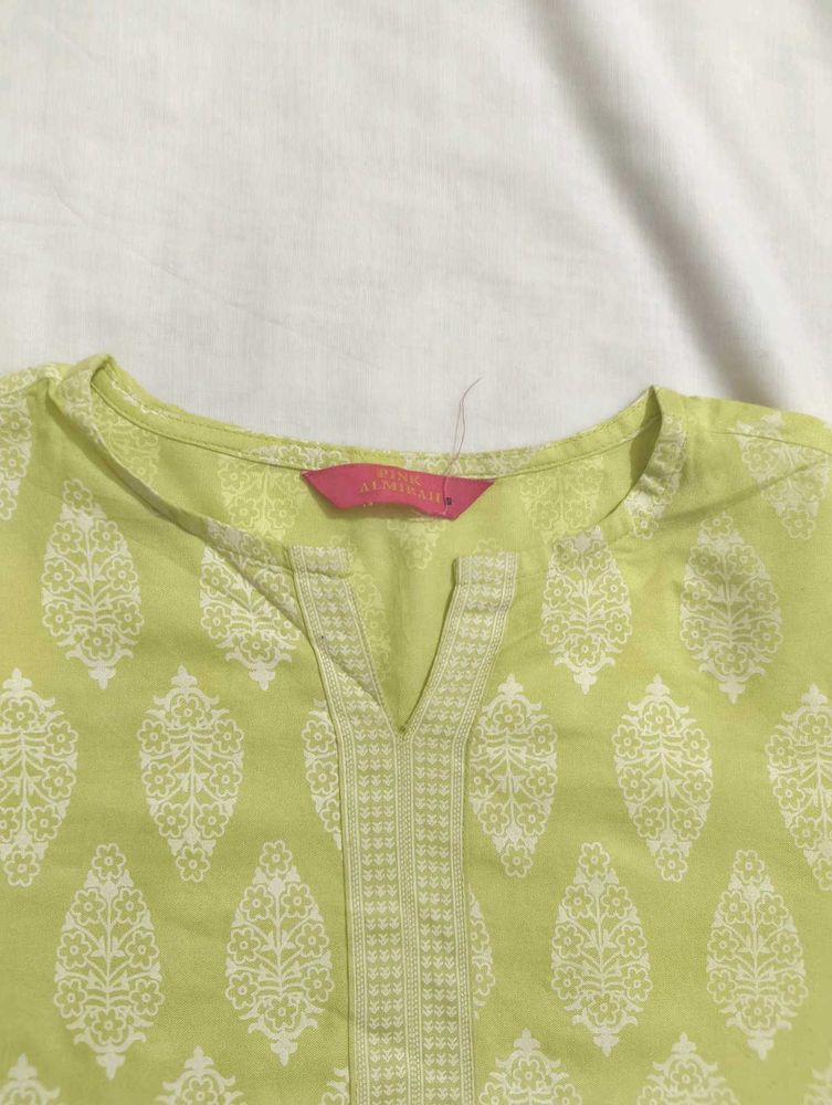 Light Green Printed Kurta