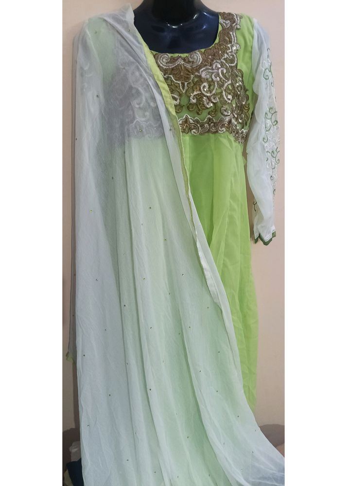Green Anarkali Suit