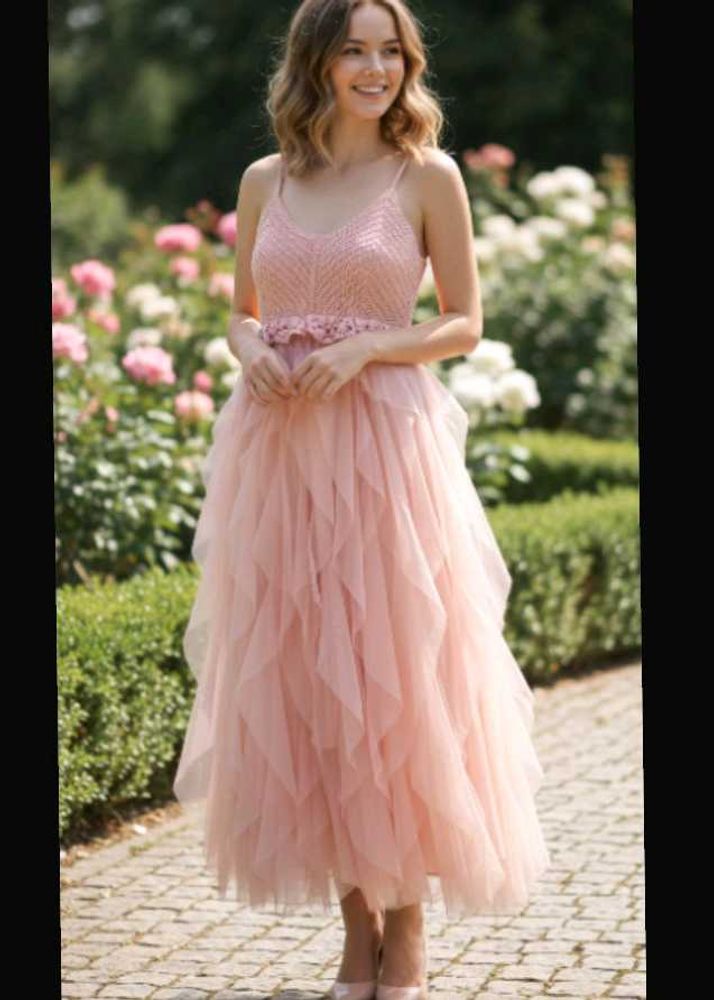 Elegant Pink Tulle Dress