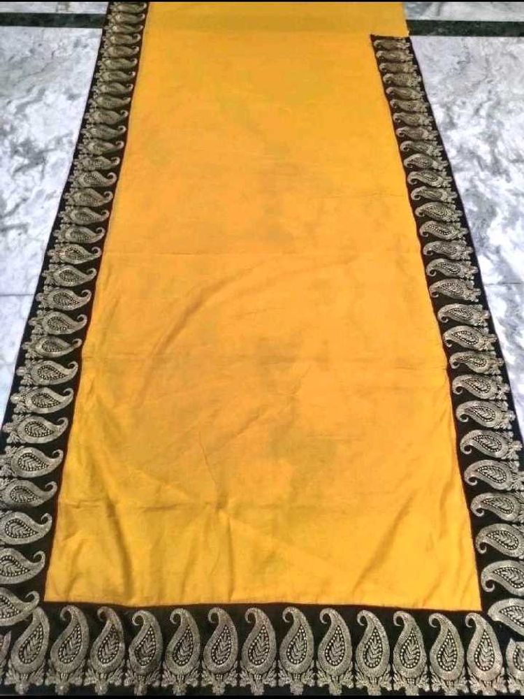 yellow wedding saree