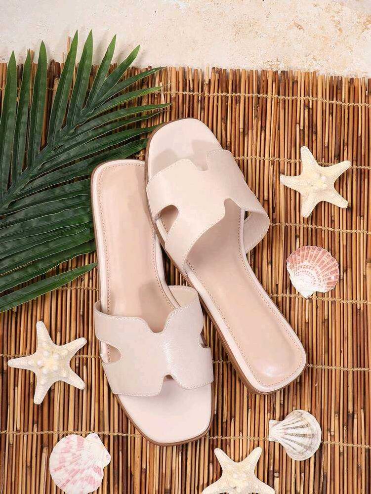 Chic Beige Slide Sandals FIXED PRICE