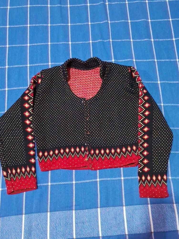 Vintage Knit Cropped Cardigan