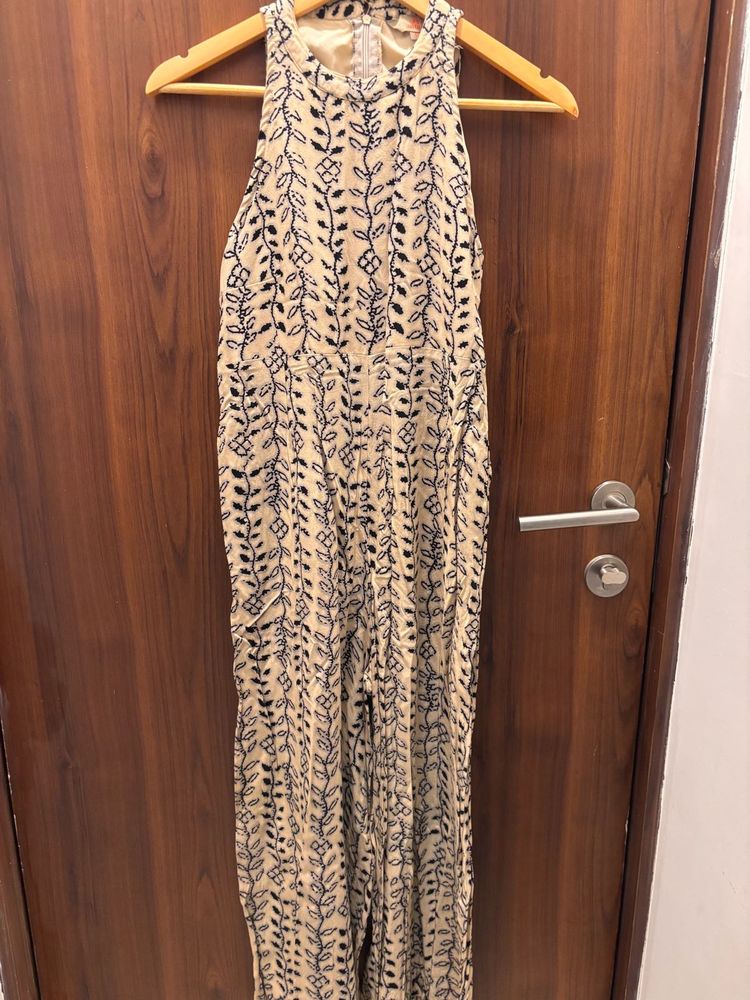 Floral Print Halter Jumpsuit