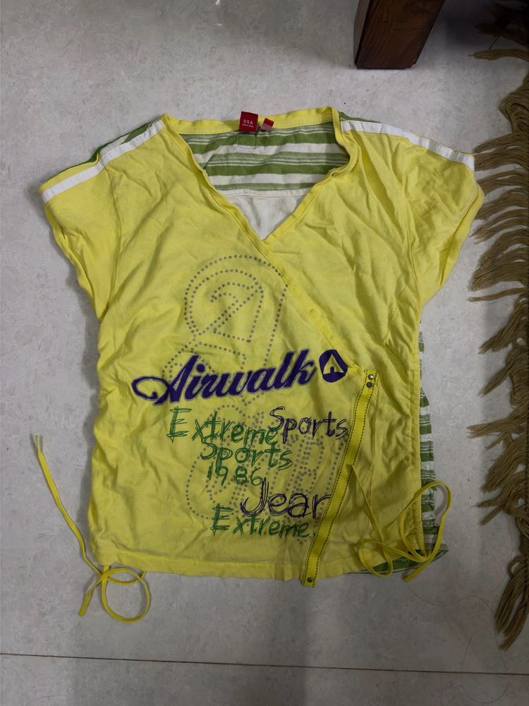 Airwalk Yellow Graphic T-Shirt