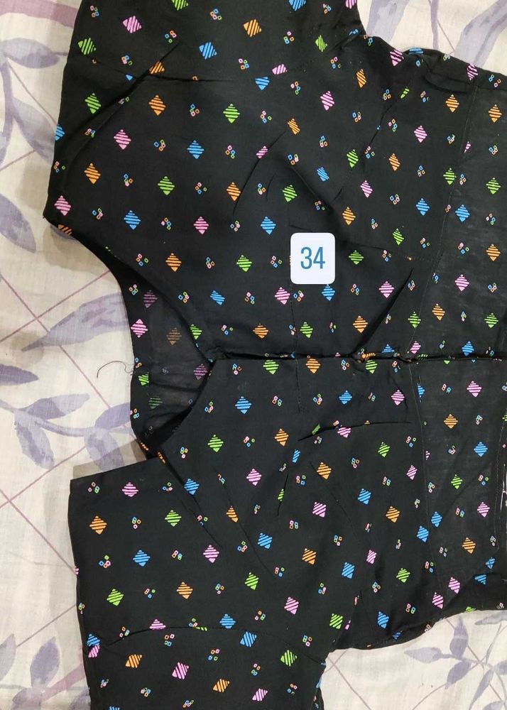 Black Blouse with Diamond Print pack of 5