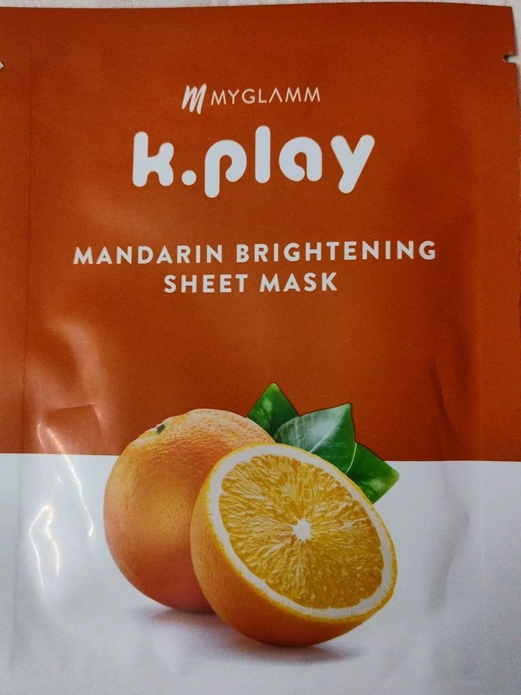 Myglamm K. Play Mandarin Brightening Sheet Mask