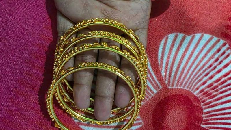 Set of Elegant Gold Bangles
