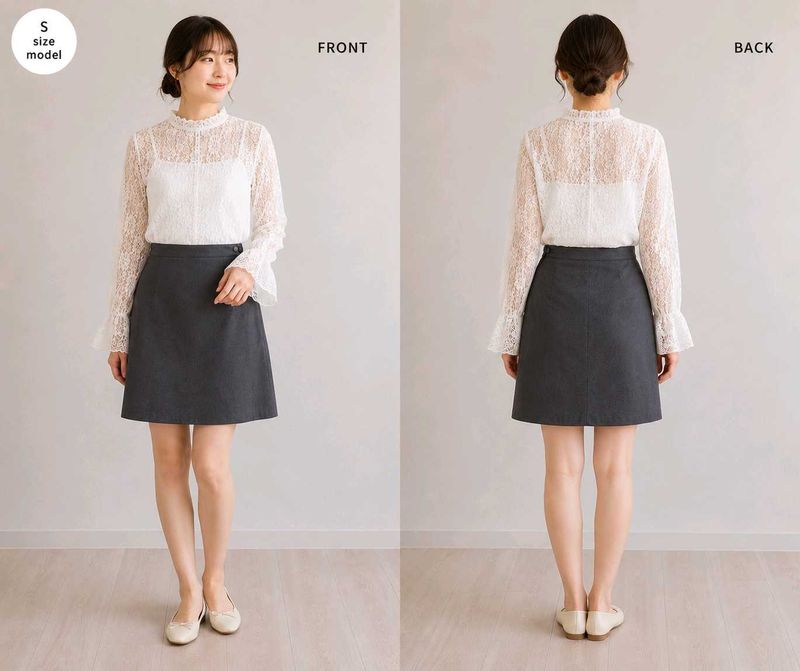 Classic Charcoal Grey A-Line Skirt