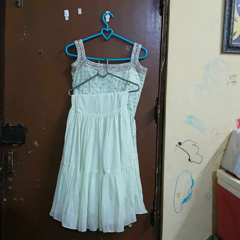 Light Green sharara choli Set