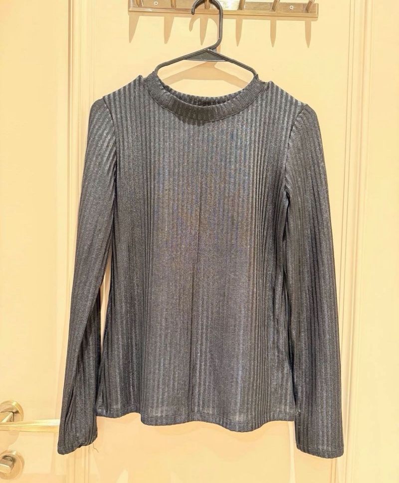 M&amp;S shimmery ribbed top