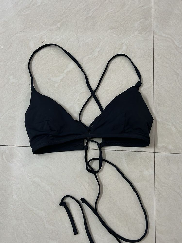 Black String Bikini Top