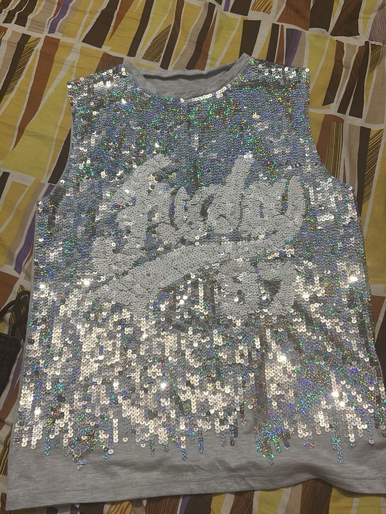 Sparkling Sequin Sleeveless Top
