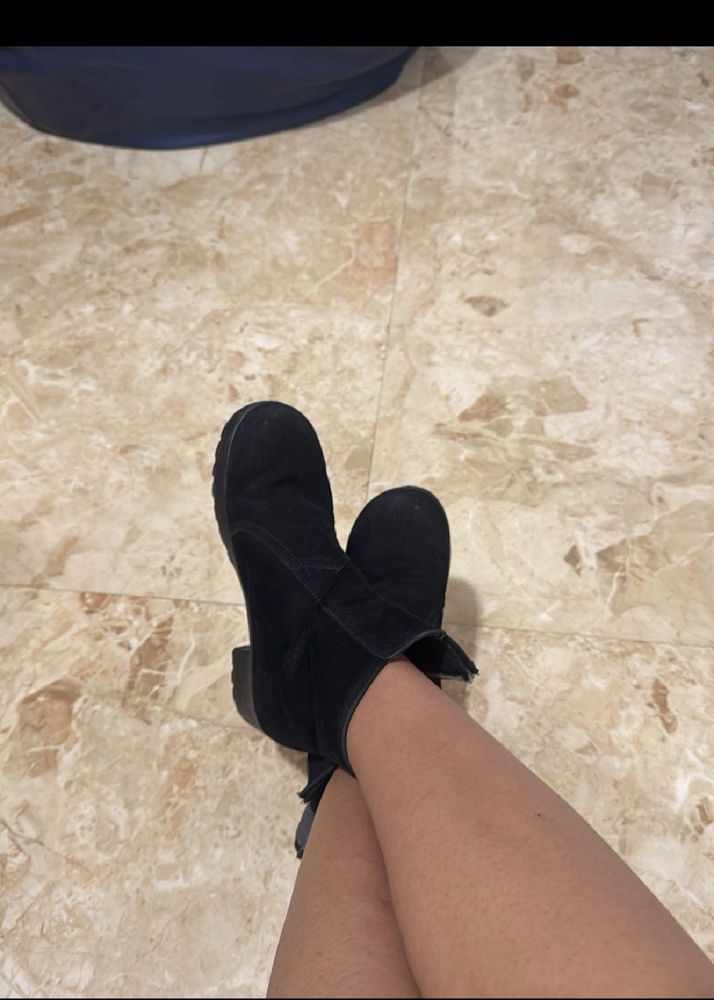 Black Suede Ankle Boots