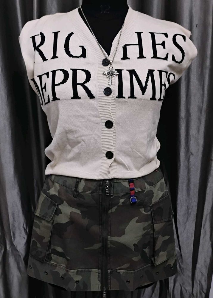 olive mini skirt