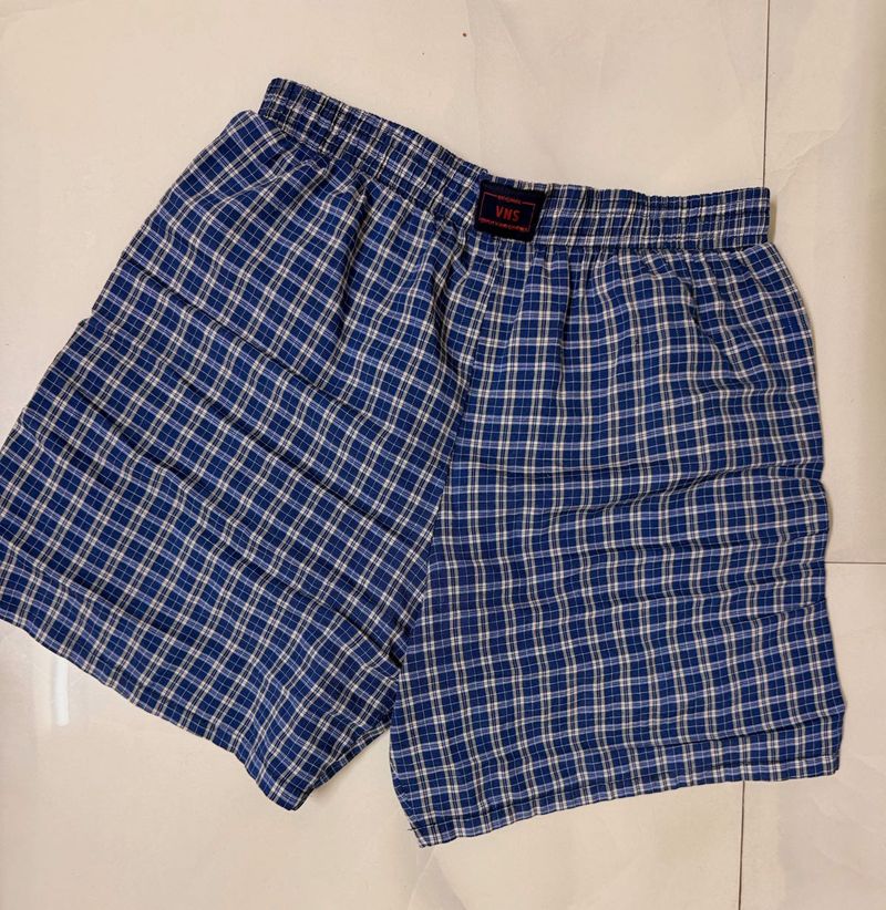 Men's Blue Plaid Boxers