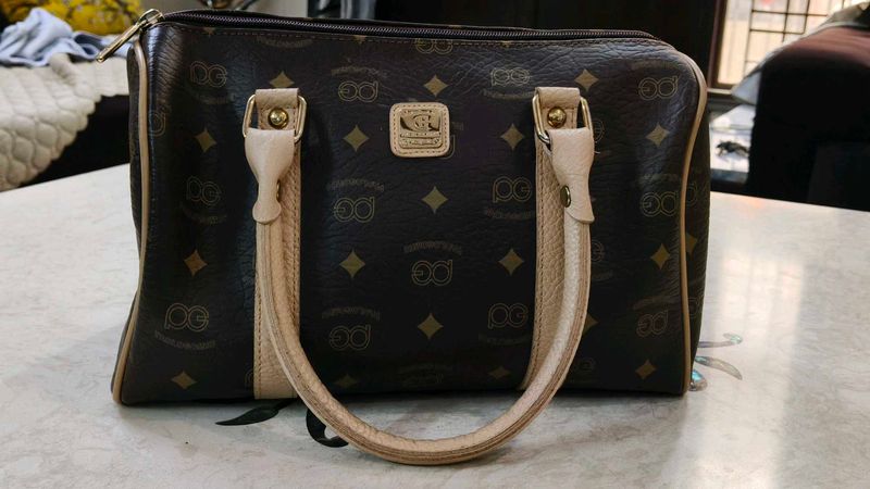 Stylish Brown Monogram Hobo Bag