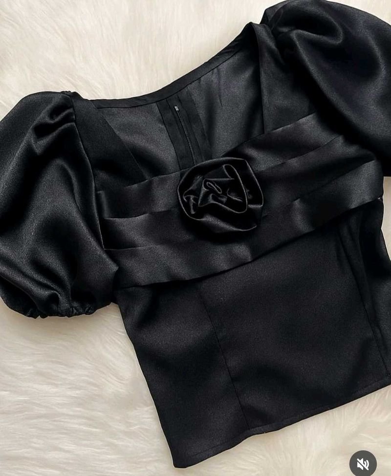 Chic Black Satin top
