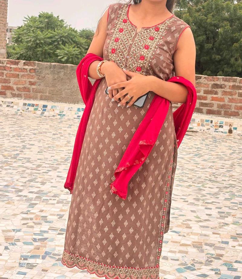 Embellished Ethnic Kurta Set