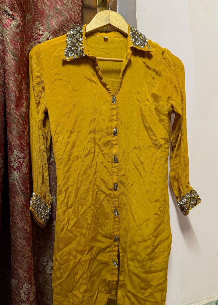 Embellished Yellow co-ord set
