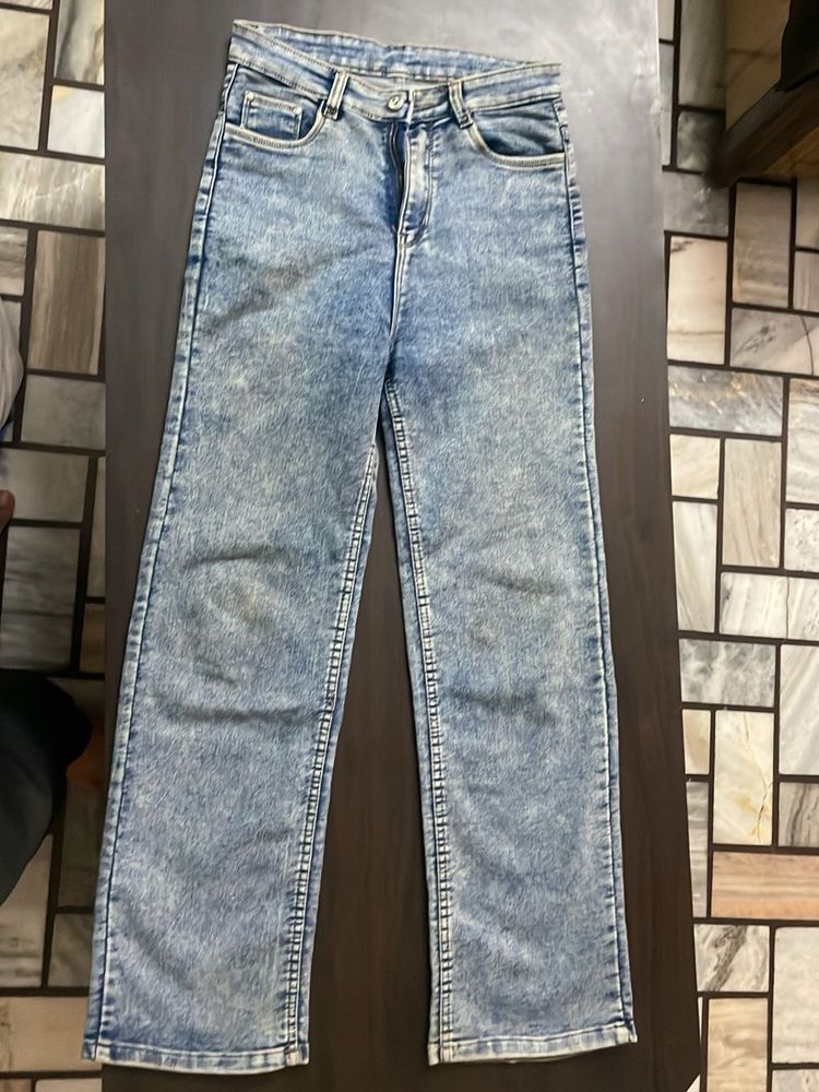 Stylish Acid Wash Denim Jeans