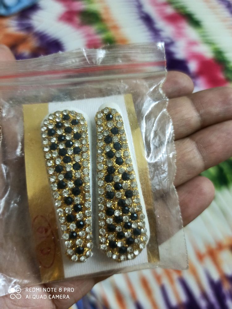 Stone Based Tik Tac Clip&amp;Rose Alligator Clip