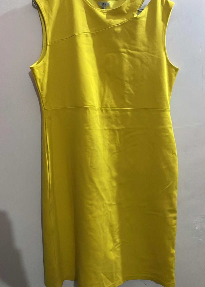 Vibrant Yellow Sleeveless Dress