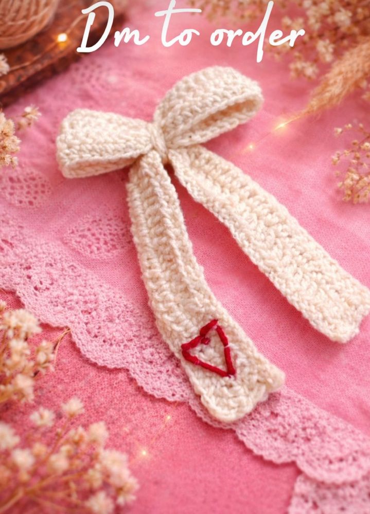 Handmade Crochet Hair Bow