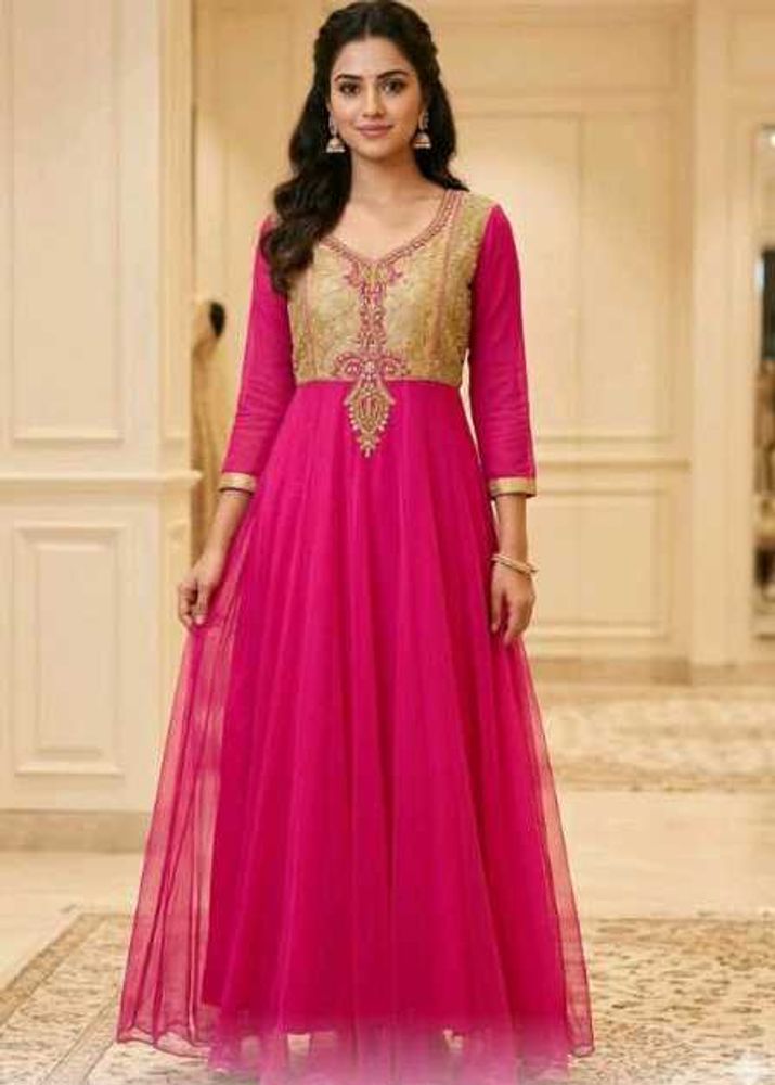 Stunning Pink Anarkali Gown