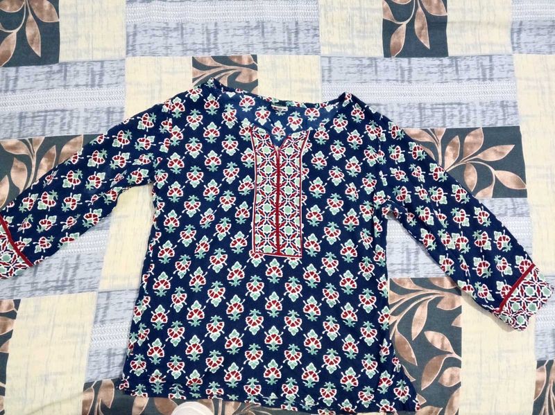 Beautiful Blue Printed Kurta