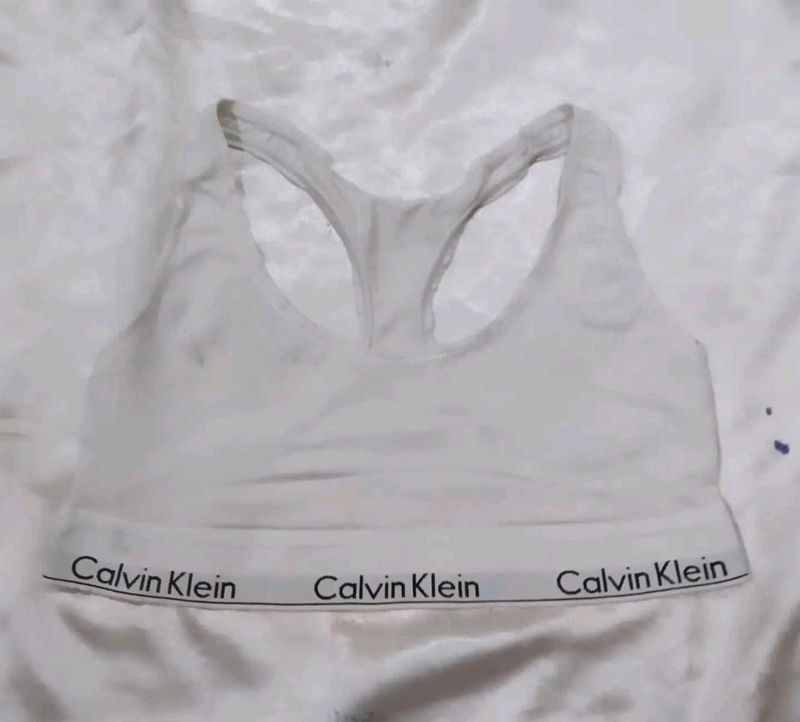 Calvin Klein White Sports Bra