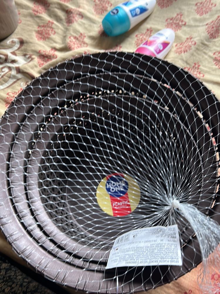 Pack Of 3 Plastic Basket