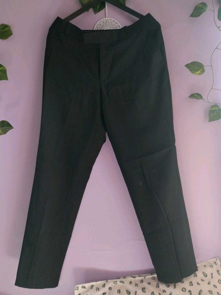 Black Straight Leg Trousers