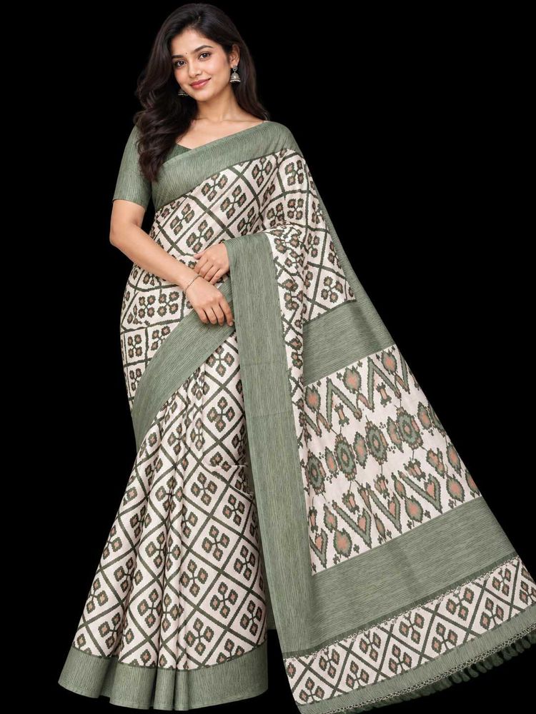 Elegant Printed Cotton Saree