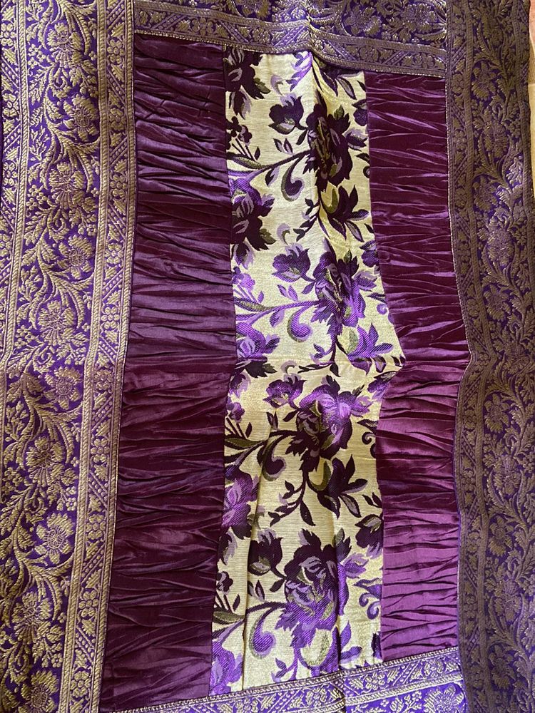 2 Elegant Purple Floral Pillow Covers