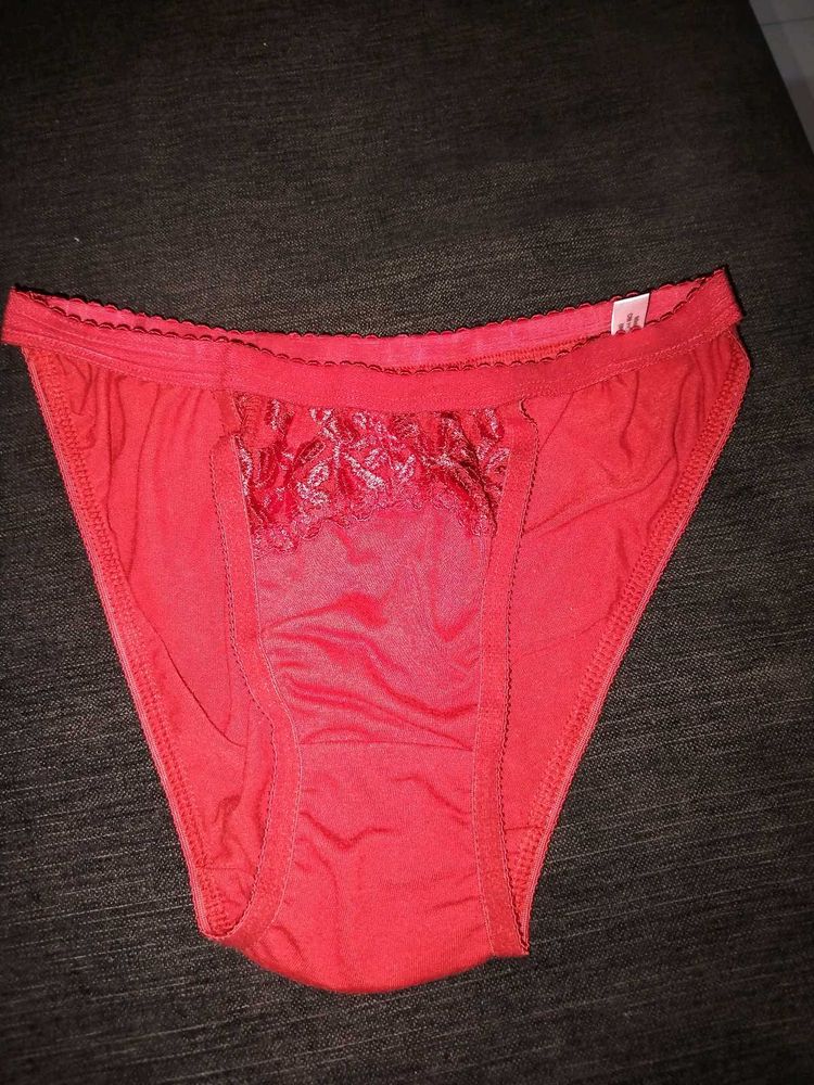 Red Lace Detail Panty