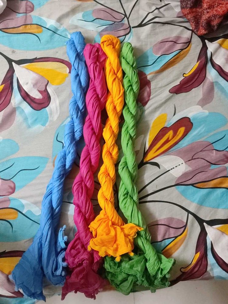 Colorful Dupattas - Set of 4