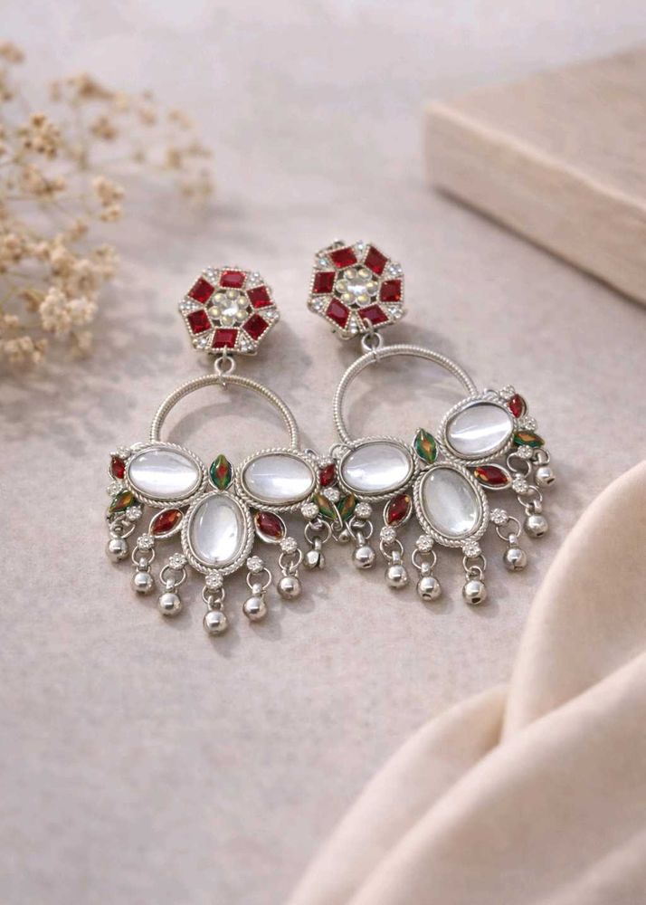 Elegant Silver-Tone Dangle Earrings