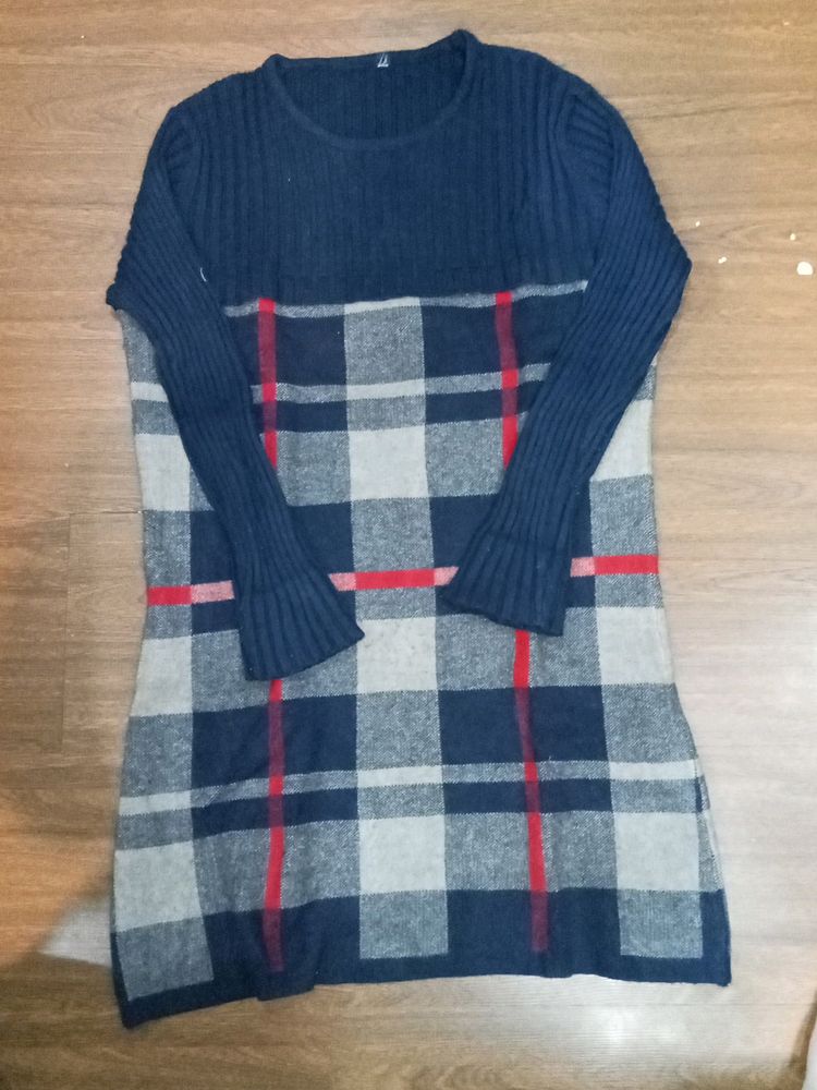 Blue Warm Short Dress100