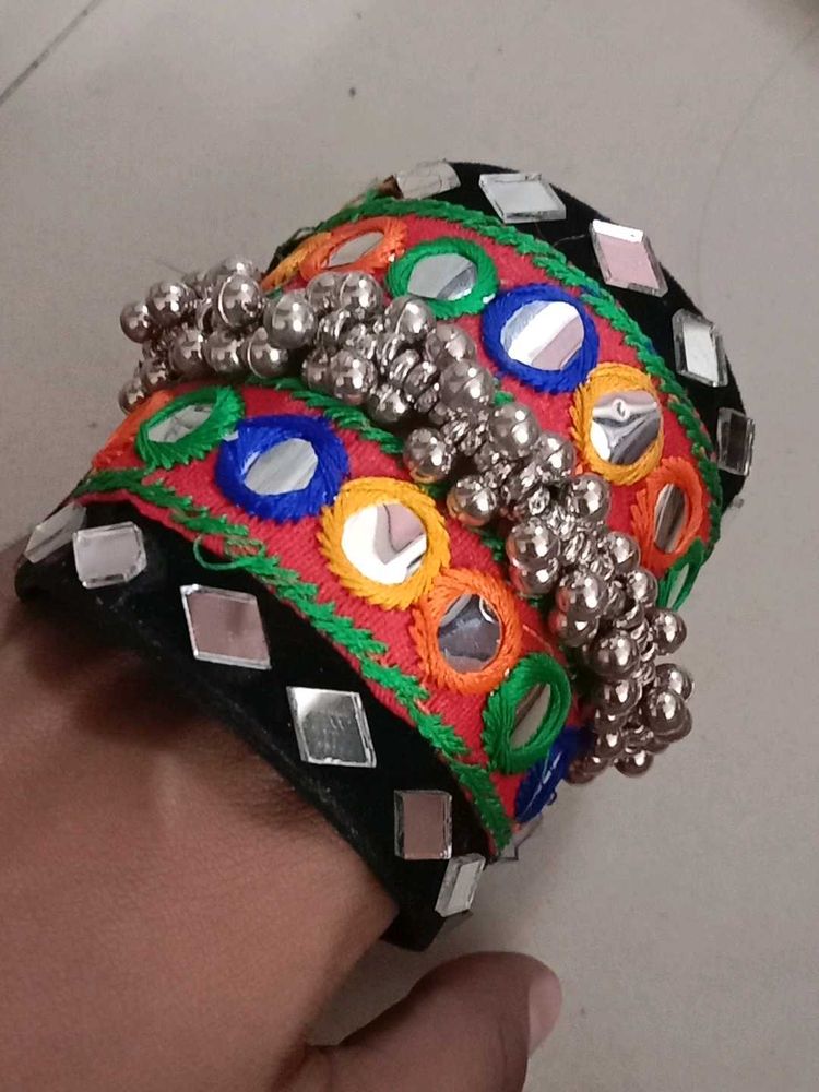 Embellished Mirror Work Bangle